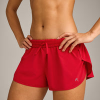 AirMove™ Lined Shorts 3" with Reflective Logo | Fiery Red