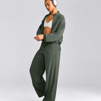 AirMove™ Straight Leg Pants with Reflective Logo | Dark Khaki