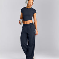 AirMove™ Straight Leg Pants with Reflective Logo | True Blue