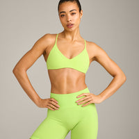 EasyLift™ Ultra Minimal Bralette with Grey Logo | Citrus Green