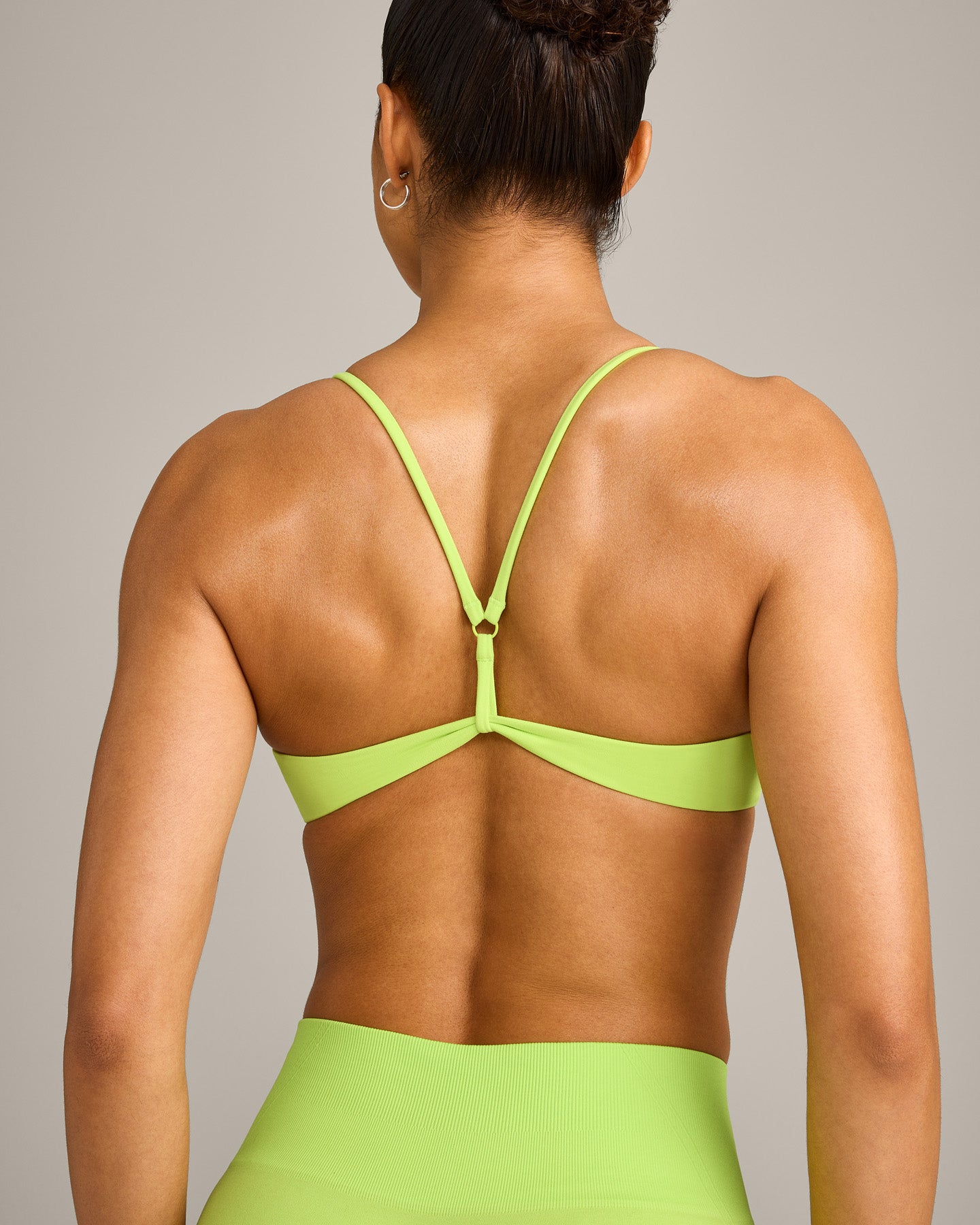 EasyLift™ Ultra Minimal Bralette with Grey Logo | Citrus Green