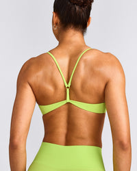 EasyLift™ Ultra Minimal Bralette with Grey Logo | Citrus Green