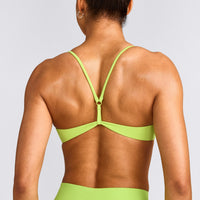 EasyLift™ Ultra Minimal Bralette with Grey Logo | Citrus Green