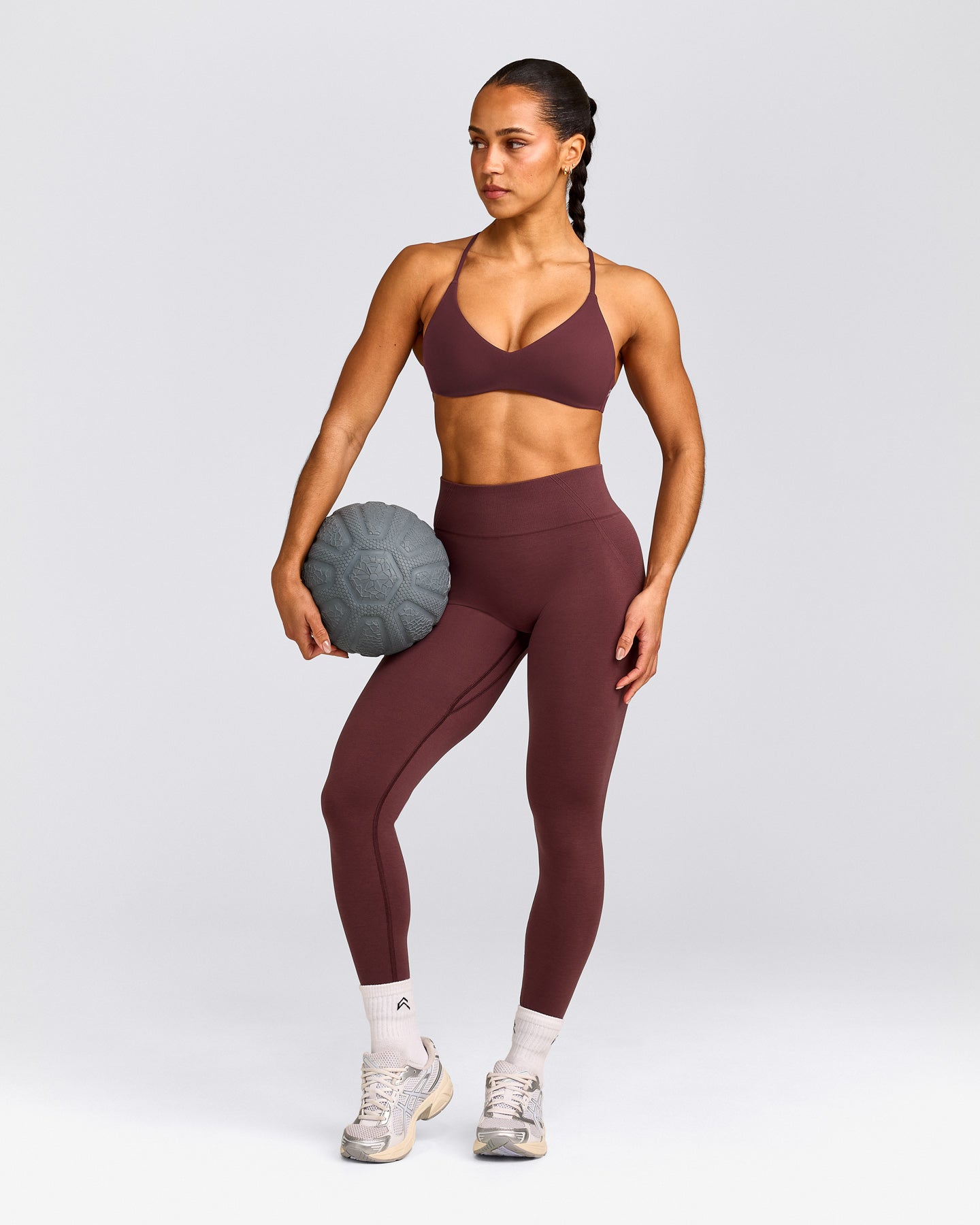 EasyLift™ Ultra Minimal Bralette with Grey Logo | Velvet Mocha
