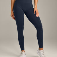 EffortlessLift™ Seamless Leggings with Grey Logo | True Blue