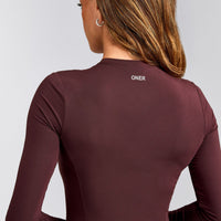 Mellow™ Motion Crew Neck Long Sleeve Top | Light Velvet Mocha
