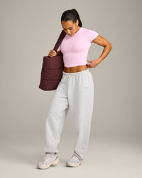 Mellow™ Motion Crew Neck Mid Top | Chalk Pink