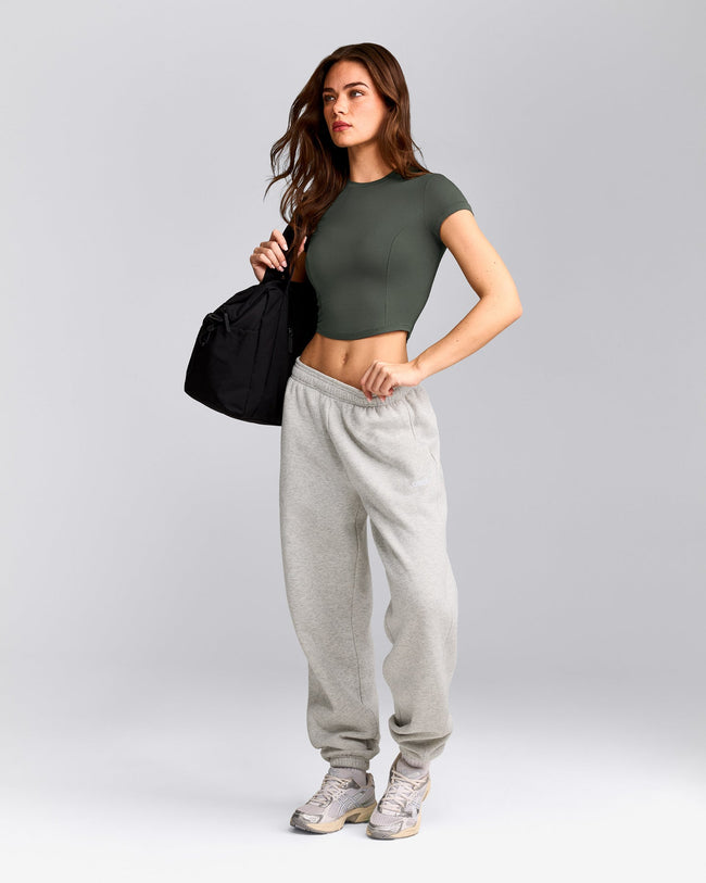 Mellow™ Motion Crew Neck Mid Top | Dark Khaki