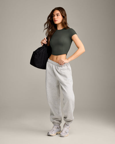 Mellow™ Motion Crew Neck Mid Top | Dark Khaki