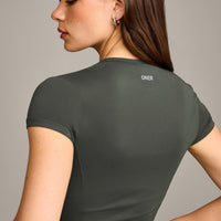 Mellow™ Motion Crew Neck Mid Top | Dark Khaki