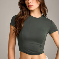 Mellow™ Motion Crew Neck Mid Top | Dark Khaki