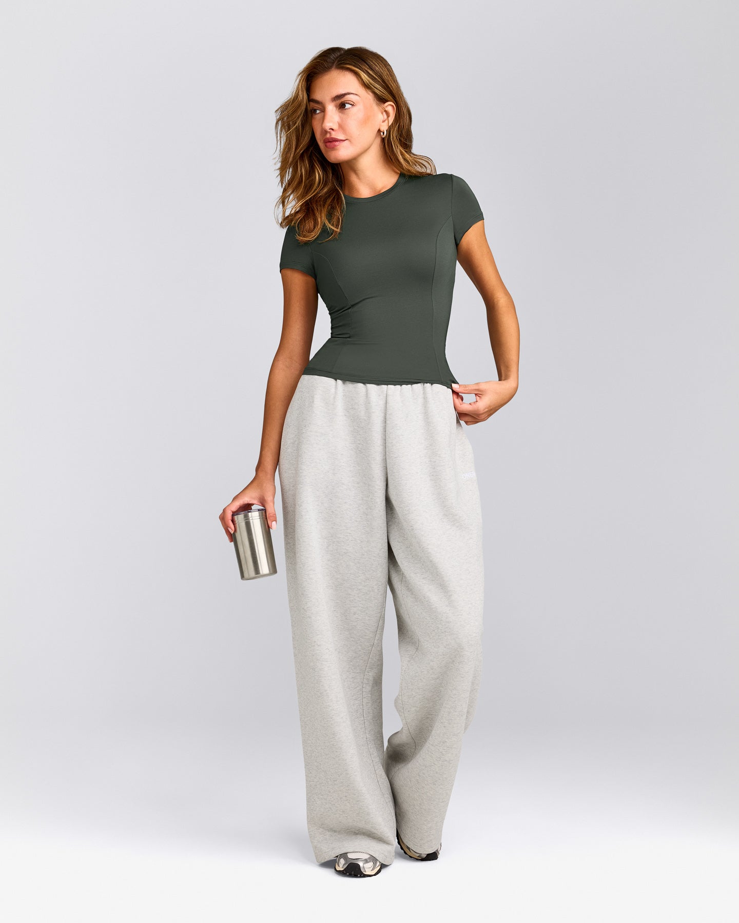 Mellow™ Motion Crew Neck Top | Dark Khaki