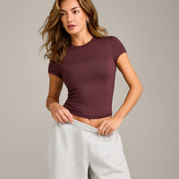 Mellow™ Motion Crew Neck Top | Light Velvet Mocha