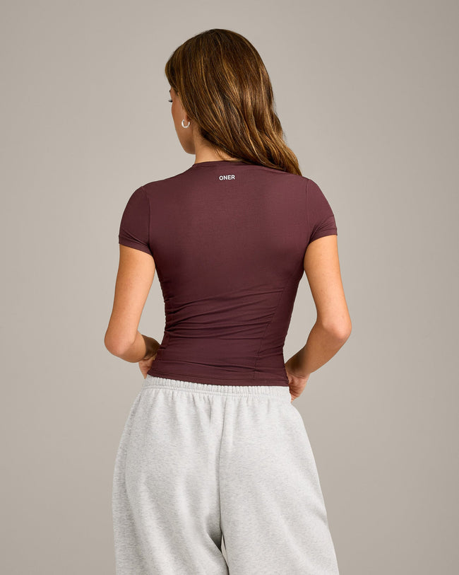 Mellow™ Motion Crew Neck Top | Light Velvet Mocha