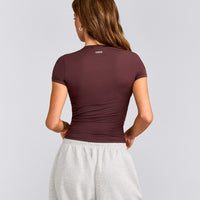 Mellow™ Motion Crew Neck Top | Light Velvet Mocha