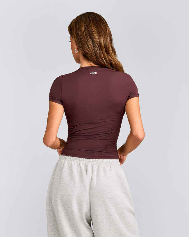 Mellow™ Motion Crew Neck Top | Light Velvet Mocha