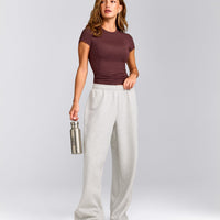 Mellow™ Motion Crew Neck Top | Light Velvet Mocha