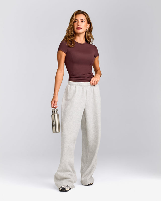 Mellow™ Motion Crew Neck Top | Light Velvet Mocha