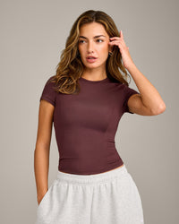 Mellow™ Motion Crew Neck Top | Light Velvet Mocha