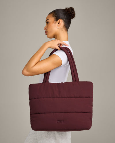 Quilted Tote Bag | Velvet Mocha