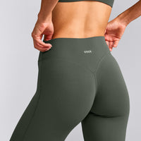 SoftMotion™ Flared Bottoms with Grey Logo | Dark Khaki