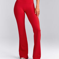 SoftMotion™ Flared Bottoms with Grey Logo | Fiery Red