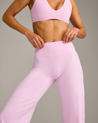 SoftMotion™ Straight Leg Bottoms with Grey Logo | Chalk Pink