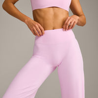 SoftMotion™ Straight Leg Bottoms with Grey Logo | Chalk Pink