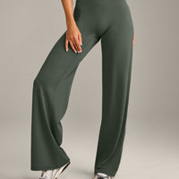 SoftMotion™ Straight Leg Bottoms with Grey Logo | Dark Khaki