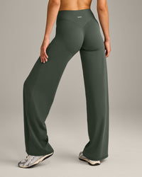 SoftMotion™ Straight Leg Bottoms with Grey Logo | Dark Khaki