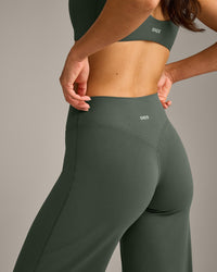 SoftMotion™ Straight Leg Bottoms with Grey Logo | Dark Khaki