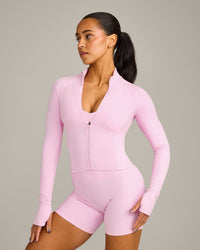 SoftMotion™ Mid Jacket with Grey Logo | Chalk Pink