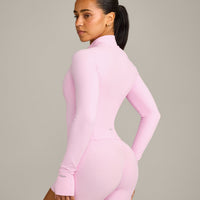 SoftMotion™ Mid Jacket with Grey Logo | Chalk Pink