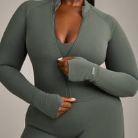 SoftMotion™ Mid Jacket with Grey Logo | Dark Khaki