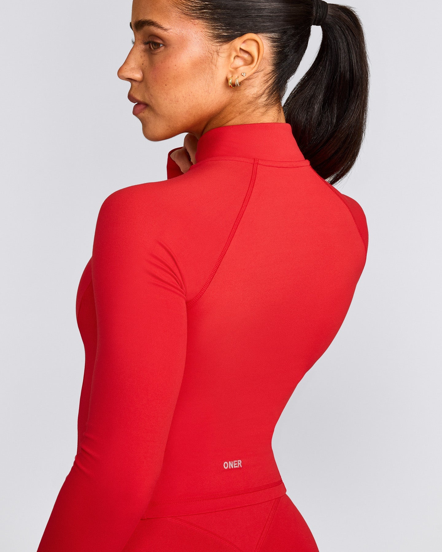 SoftMotion™ Mid Jacket with Grey Logo | Fiery Red
