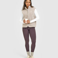 Fleece Gilet with Chest Pocket | Warm Sand