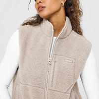 Fleece Gilet with Chest Pocket | Warm Sand