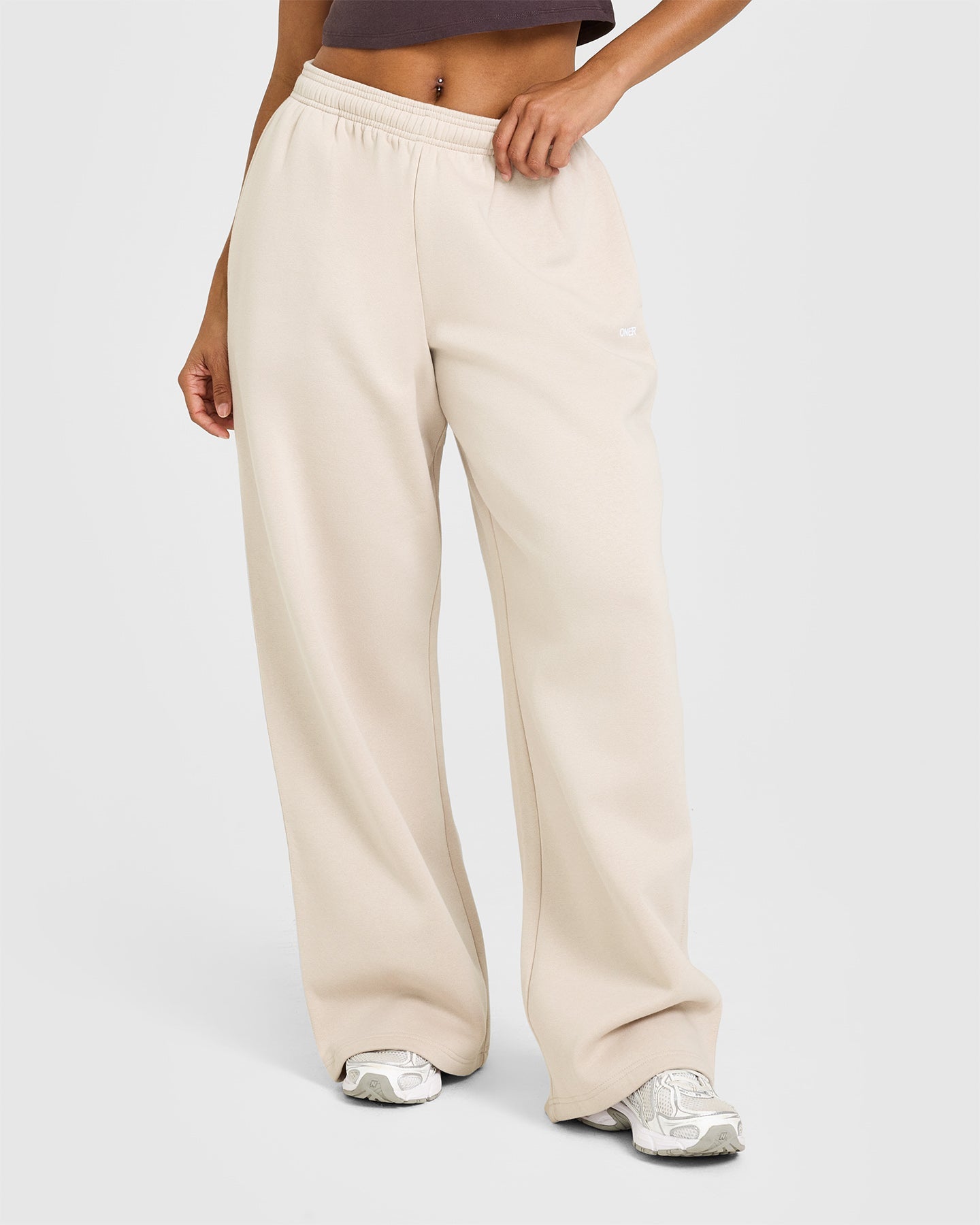 Foundations Oversized Straight Leg Joggers | Sand