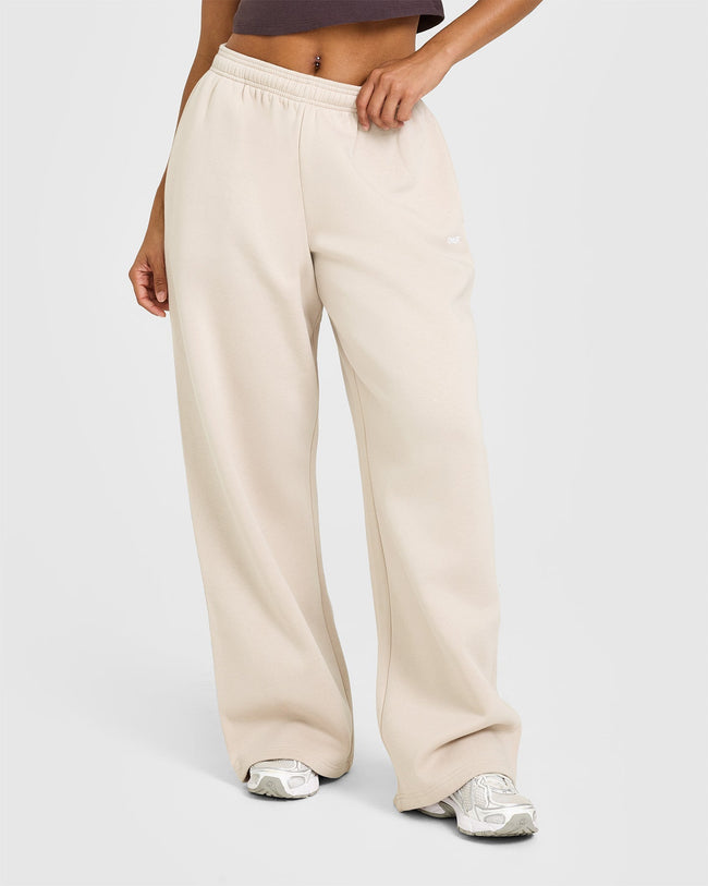 Foundations Oversized Straight Leg Joggers | Sand