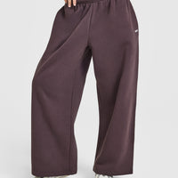 Foundations Oversized Straight Leg Joggers | Umber Brown
