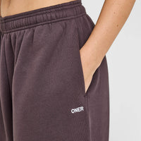 Foundations Oversized Straight Leg Joggers | Umber Brown
