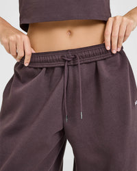 Foundations Oversized Straight Leg Joggers | Umber Brown