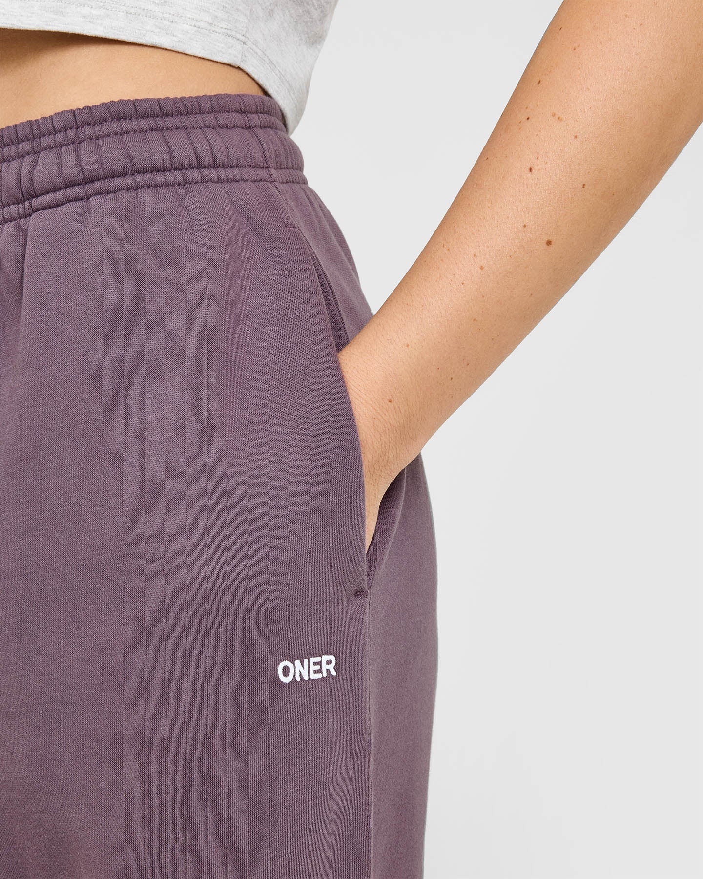 Foundations Oversized Straight Leg Joggers | Vintage Purple