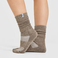 Slouchy Socks 2 Pack | Umber Brown/ Sand