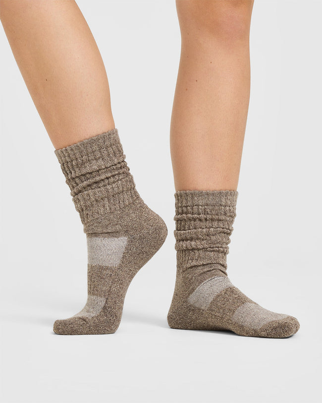 Slouchy Socks 2 Pack | Umber Brown/ Sand