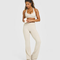 SoftMotion™ Bralette with White Logo | Sand