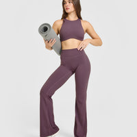 SoftMotion™ Flared Bottoms with White Logo | Vintage Purple