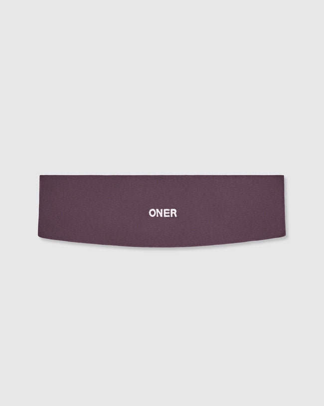 SoftMotion™ Headband with White Logo | Dark Umber Brown