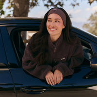 SoftMotion™ Headband with White Logo | Dark Umber Brown