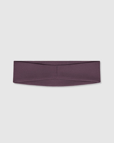 SoftMotion™ Headband with White Logo | Dark Umber Brown